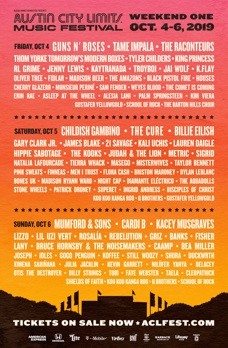ACL Fest Lineup ZRrock