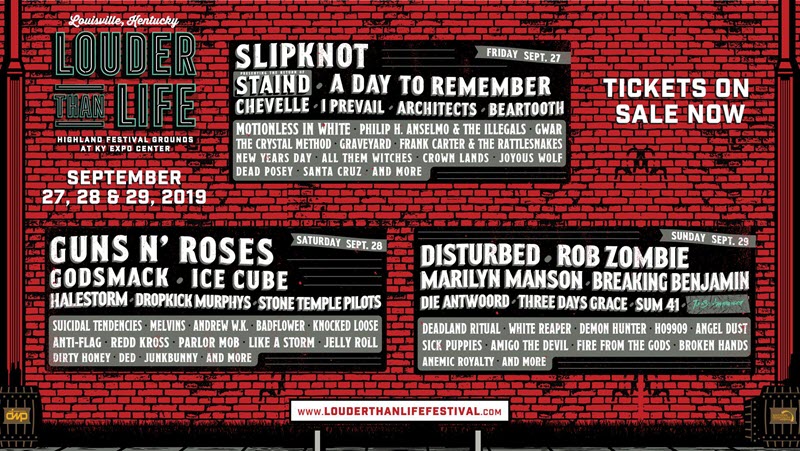 louder than life lineup 2019